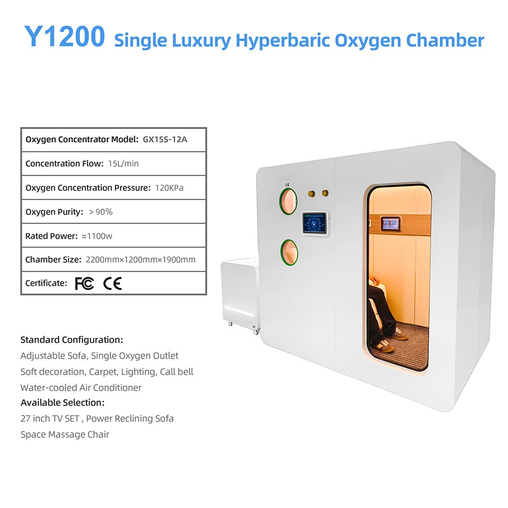 Y1200 Single Seat Cabin Style Hyperbaric Oxygen Chamber - Image 4